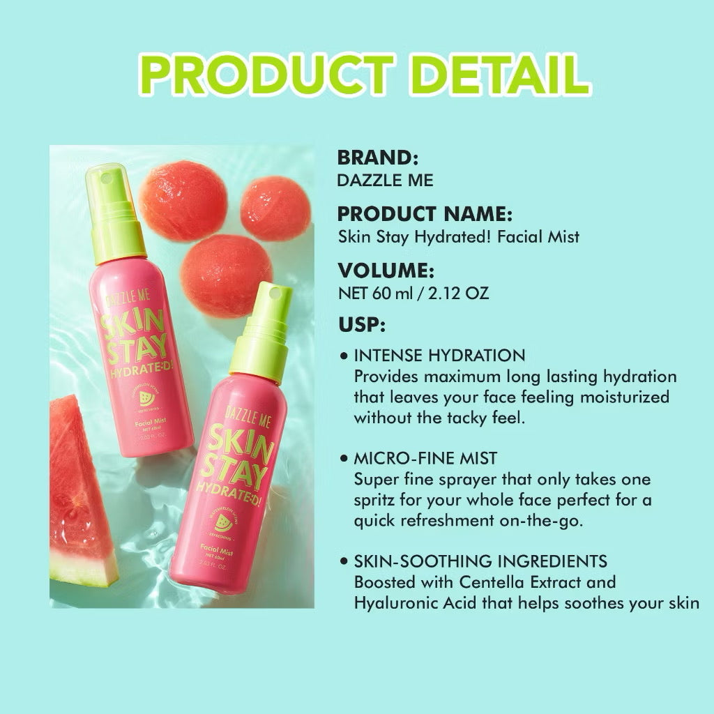 Dazzle Me Skin Stay Hydrated Facial Mist
