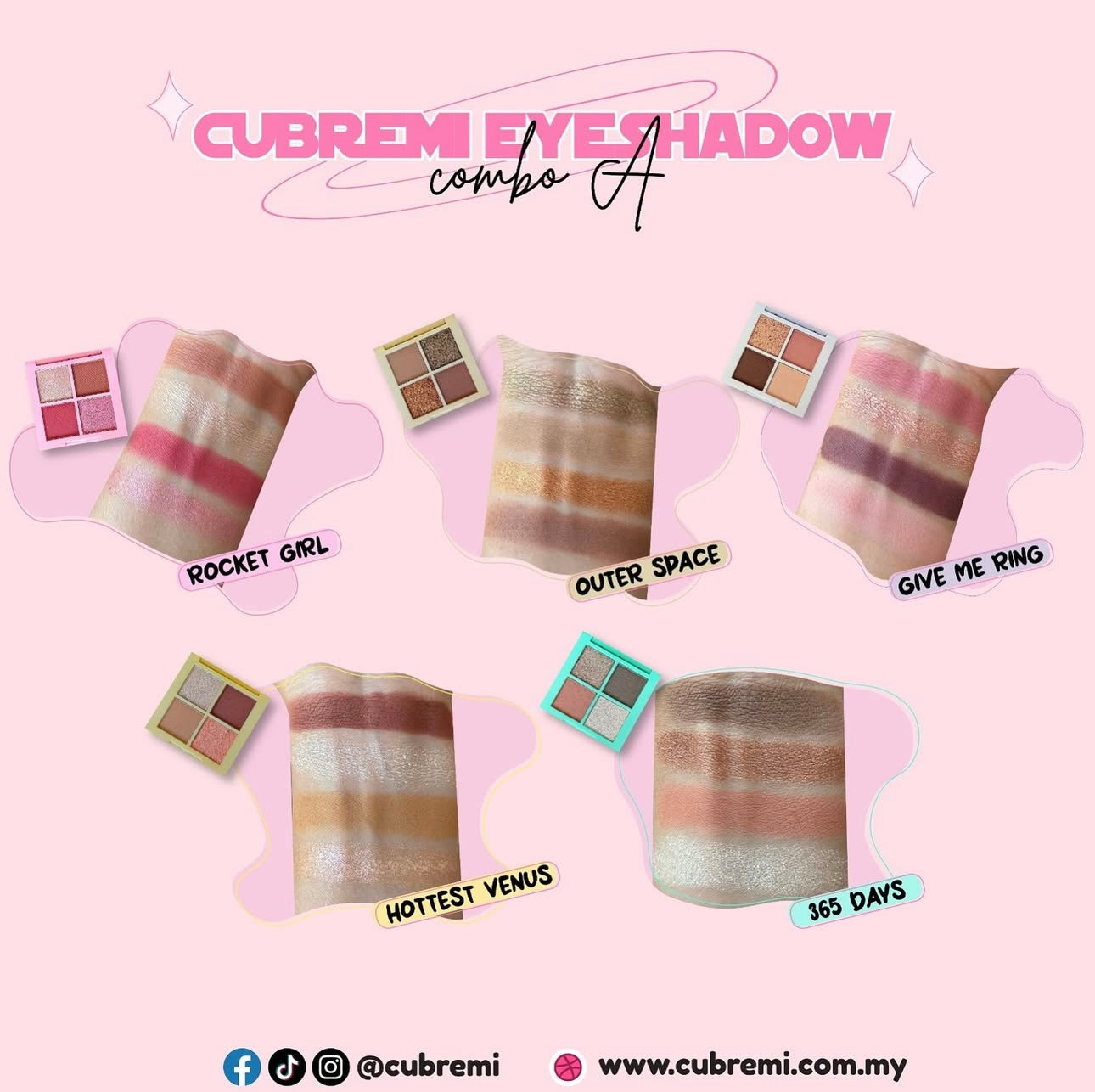 Cubremi 4 in 1 Eyeshadow Pallete (Galaxy Edition)