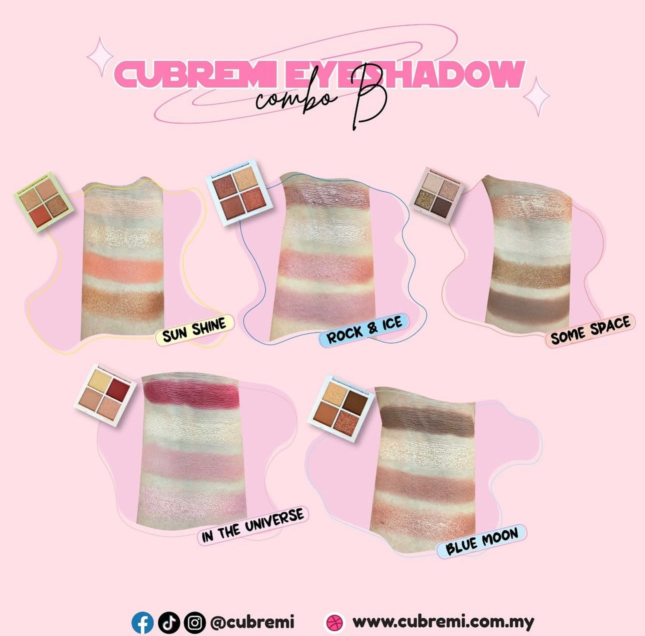 Cubremi 4 in 1 Eyeshadow Pallete (Galaxy Edition)