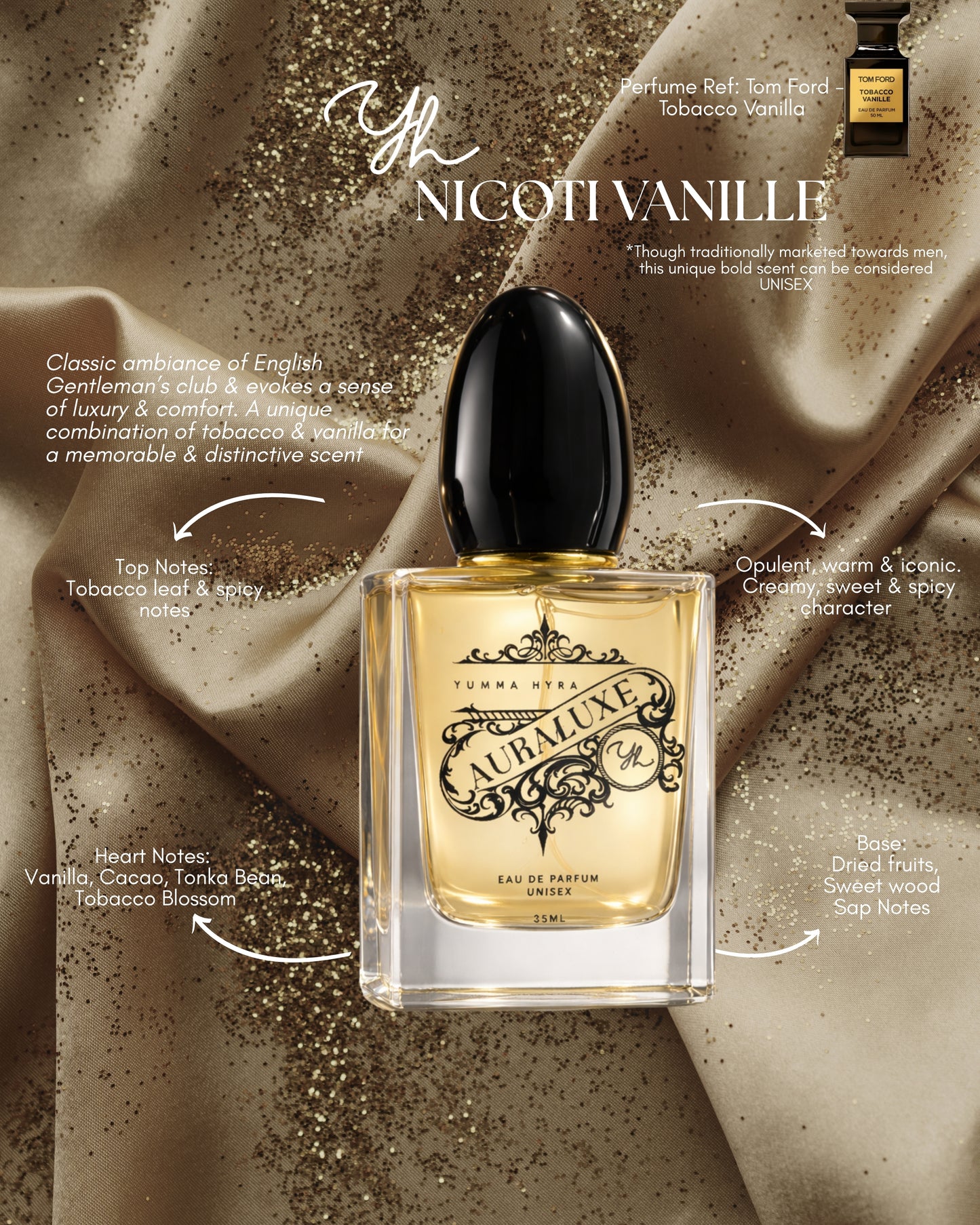 AURALUXE UNISEX EDP - NICOTI VANILLE