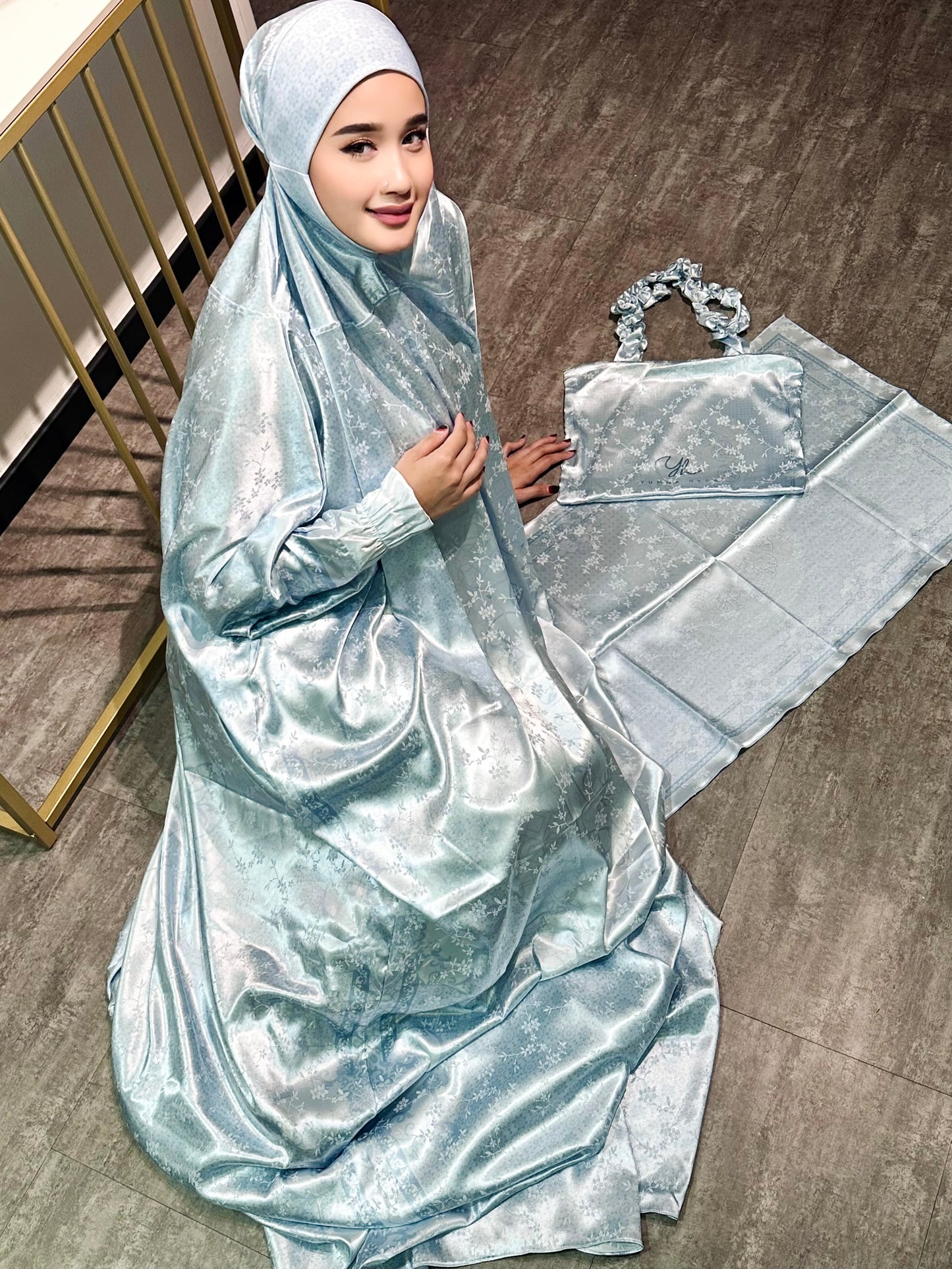 SAFA Telekung Set - Pastel Blue