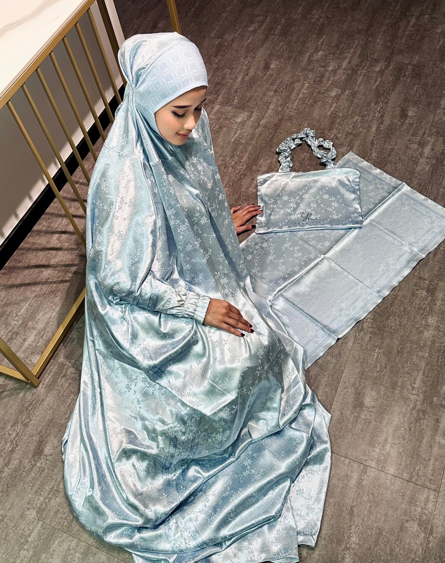 SAFA Telekung Set - Pastel Blue